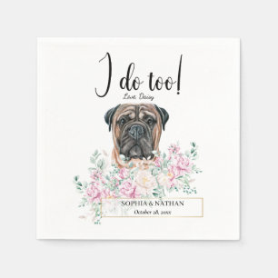 Serviette En Papier Bullmastiff Chien Mariage Cocktail Napkins