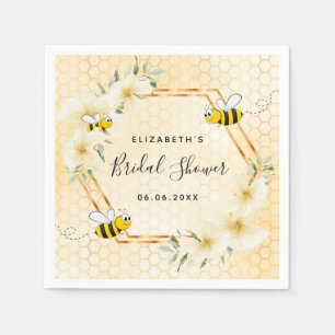 Serviette En Papier Bumble abeille jaune nid d'abeille