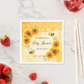 Serviette En Papier Bumble abeille or parties scintillant tournesol ba (En situation)