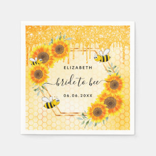 Serviette En Papier Bumble abeille or parties scintillant tournesol do