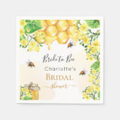 Serviette En Papier Bumble abeilles miel florales jaunes Fête des mari (Devant)