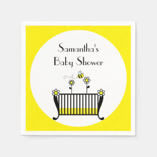 Serviette En Papier Bumble Bee Polka Dot Baby shower