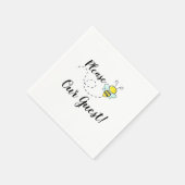 Serviette En Papier Bumble Bee : Soyez notre invité" (Coin)