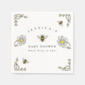 Serviette En Papier Bumble Bee Theme Baby shower (Devant)