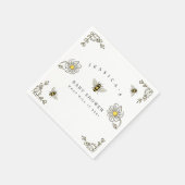 Serviette En Papier Bumble Bee Theme Baby shower (Coin)