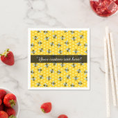 Serviette En Papier Bumble Bees et Golden Honeycomb Motif (En situation)