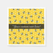 Serviette En Papier Bumble Bees et Golden Honeycomb Motif (Devant)