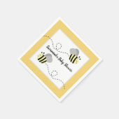 Serviette En Papier Bumble jaune gris Customisé (Coin)