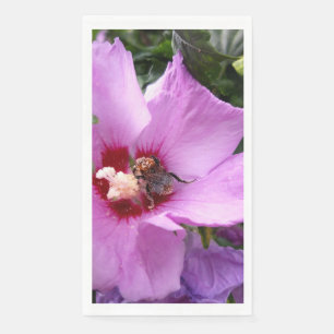 Serviette En Papier Bumblebebe sur la fleur d'Hibiscus