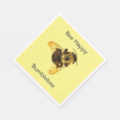 Serviette En Papier Bumblebee Jaune Personnalisable Abee Happy (Coin)