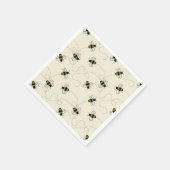 Serviette En Papier Bumblebee mignonne Caricature Meurtre Motif d'abei (Coin)