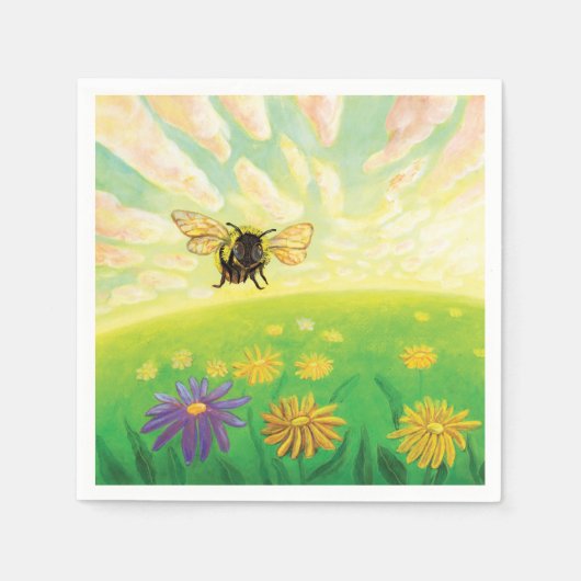 Serviette En Papier Bumblebee sur l'Horizon (Devant)