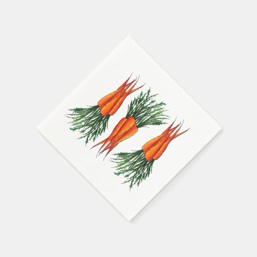 Serviette En Papier Bunch de carottes Orange Vegetable Veggie Garden (Coin)