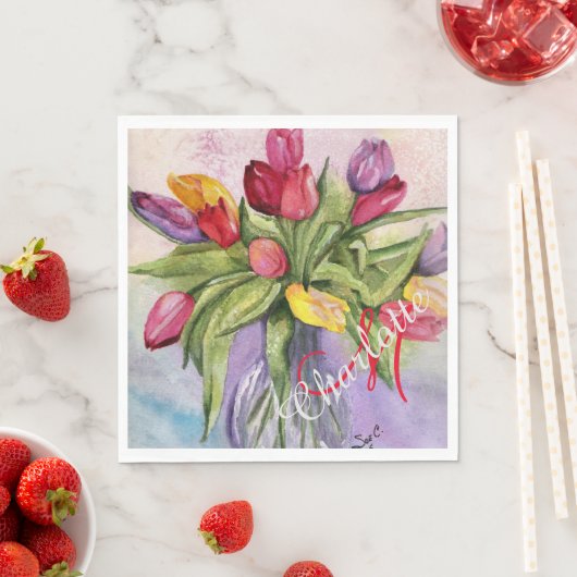 Serviette En Papier Bunch pour Brunch Party (En situation)