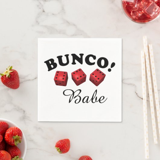 Serviette En Papier Bunco Dice et Babe Text (En situation)