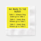 Serviette En Papier Bunco Directions Napkin en Jaune (Devant)