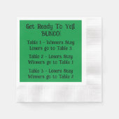 Serviette En Papier Bunco Directions Napkin en Vert (Devant)