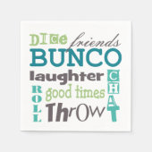 Serviette En Papier Bunco Fun TYpography Mots (Devant)