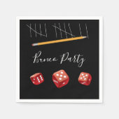 Serviette En Papier Bunco Party Red Dice Moderne (Devant)