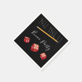 Serviette En Papier Bunco Party Red Dice Moderne (Coin)