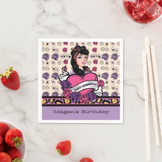 Serviette En Papier Bunco, Pin-up (En situation)