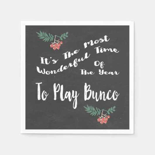 Serviette En Papier Bunco Winter Fête de Noël (Devant)