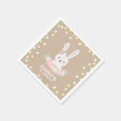 Serviette En Papier Bunny Anniversaire de fête Napkin un peu de lapin  (Coin)