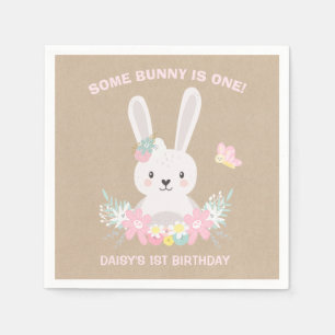 Serviette En Papier Bunny Anniversaire de fête Napkin un peu de lapin 