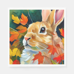 Serviette En Papier Bunny d'automne