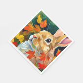 Serviette En Papier Bunny d'automne (Coin)
