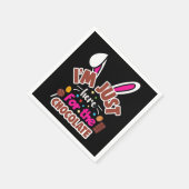 Serviette En Papier Bunny de Pâques Je suis juste ici pour le chocolat (Coin)