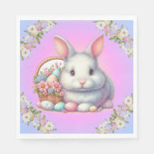 Serviette En Papier Bunny de Pâques Pretty Pastel (Devant)