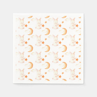 Serviette En Papier Bunny Dreams Baby shower neutre