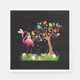 Serviette En Papier Bunny Flamingo Easter Cute Flamingo Lovers