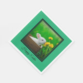 Serviette En Papier Bunny Happy Napkins de Pâques (Coin)