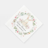 Serviette En Papier Bunny Invitation d'anniversaire, Certains lapins e (Coin)