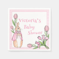 Bunny Pink Blanc Plaid Baby shower