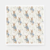 Serviette En Papier Bunny Rabbit Baby shower de verdure bleue (Devant)