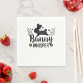 Serviette En Papier Bunny Whisperer Funny Lapin Graphisme lapin (En situation)
