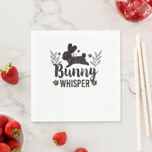 Serviette En Papier Bunny Whisperer Funny Lapin Graphisme lapin (En situation)