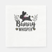Serviette En Papier Bunny Whisperer Funny Lapin Graphisme lapin (Devant)