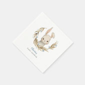 Serviette En Papier Bunny Woodland thème Baby shower garçon (Coin)