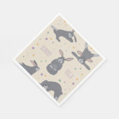 Serviette En Papier Bunny Yoga (Coin)