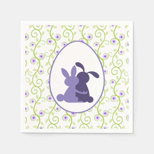 Serviette En Papier Bunny's Embrace Spring Floral (Devant)