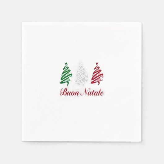 Serviette En Papier Buon Natale Christmas Napkins (Devant)