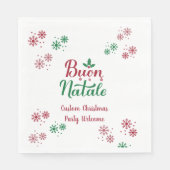 Serviette En Papier Buon Natale Italien Joyeux Noël (Devant)