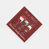 Serviette En Papier Buon Natale Vin Festif Verre italien Noël (Coin)