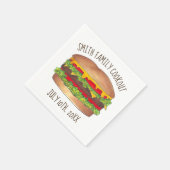 Serviette En Papier Burger Cheeseburger Reunion Pique-nique Cookout Pa (Coin)