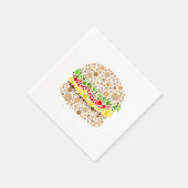 Serviette En Papier Burger En Points (Coin)