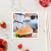 Serviette En Papier Burger et frites (En situation)
